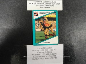 1988 SCANLENS CARD NO.89 DARREN WILLIAMS ESSENDON