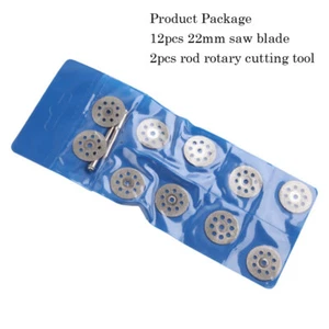 12Pcs 22mm Diamond Cutting Disc Saw Blade Wheel Coated Rotary Tool for Metal - Picture 1 of 5