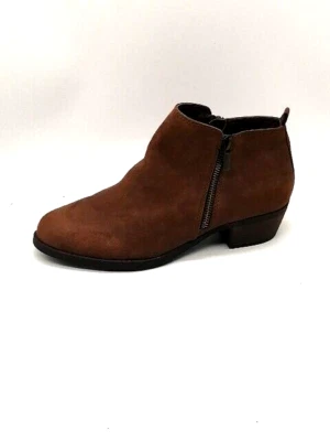 Carlos Santana Boots Womens Brie Brown 9.5 Ankle Bootie Shoes Dual Side Zip - Image 1 of 4