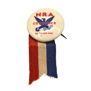 De colección - Ley Nacional de Recuperación, NRA Consumer Pin/Pinback con Cinta 2.5" Total L - Imagen 1 de 8