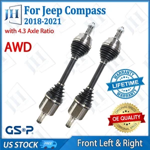 OE Front Pair Left Right CV Axle Shaft Set For 2018 19 20 21 Jeep Compass AWD - Picture 1 of 16