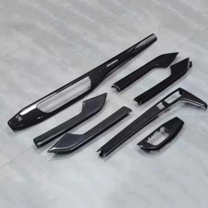 Carbon Fiber Interior Trim Door Panels Dashboard Cover For 2017-21 Audi A4 B9 S4 - Picture 1 of 5