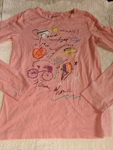 Gap Kids girls sz. 12 pink "Jersey Shore" design long sleeved tee. Adorable, fun - Picture 1 of 8