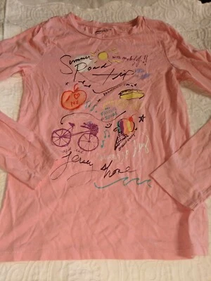 Gap Kids niñas talla Camiseta manga larga diseño "Jersey Shore" rosa 12. Adorable, divertido Foto 1 de 4