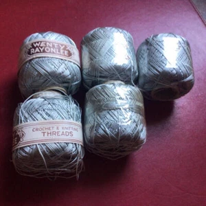 VINTAGE RAYON SILKY BLUE THREADS X 5 BALLS. MADE BY BONDS,SYDNEY. - Picture 1 of 6