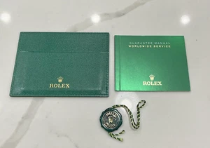 Genuine New Style Rolex Card Holder Guarantee Manual Worldwide Booklet+ TAG - Picture 1 of 8