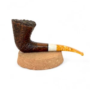 Briar pipe Freehand pipe Smoking tobacco pipe Rusticated handmade pipe bowl - Picture 1 of 9