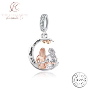 Soul Sisters Forever Charm Echt 925 Sterling Silber & Roségold - Beste Freundin - Bild 1 von 4