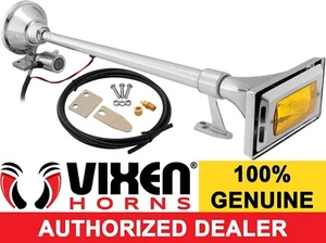 VIXEN HORNS TRAIN AIR HORN TRUMPET CHROME PLATED WATERPROOF FOR BOAT/TRUCK LOUD - Bild 1 von 9