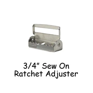 3/4" Sew On Ratchet / Adjustable Suspender Slide / Adjuster w/ Teeth - Pick Qty - Picture 1 of 4