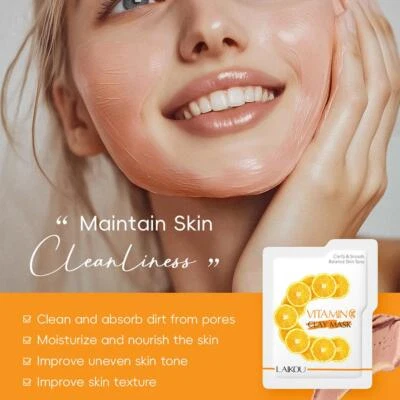 Vitamin C Brighten Mud Mask Deep Cleansing Shrinking Brightening Pores A4F7 L7E2 - Image 1 of 4