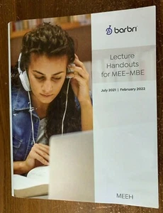 Barbri Lecture Handouts For MEE-MBE Bar Review July 2021 February 2022 *CLEAN* - Picture 1 of 2