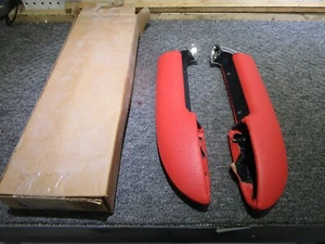 58 corvette deluxe door panel arm rests NEW AL KNOCH PAIR SIGNET RED - Picture 1 of 7