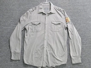 American Rag Cie Button Up Shirt Mens Size L Solid Gray Long Sleeve  - Picture 1 of 7