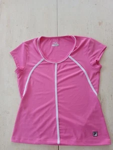 Women's Fila Sport Performance Athletic Running Yoga Shirt Pink size Small - Picture 1 of 9