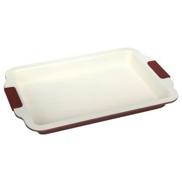 Auflaufform mit Lasagneform Bratenform Backform Kuchenform eckig Silikongriffen - Bild 1 von 1