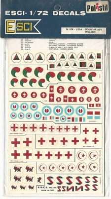 DOUBLE ENVELOPE NATIONAL INSIGNA 1/72 DECALS ESCI 101 - SIGILLATO - Immagine 1 di 2