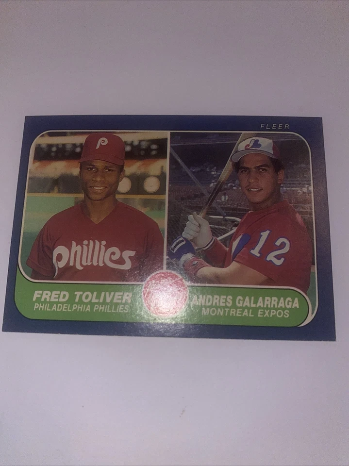 Andres Galarraga & Fred Toliver 1986 Fleer PROSPECTS ROOKIE Card #647 1110 - Image 1 of 4
