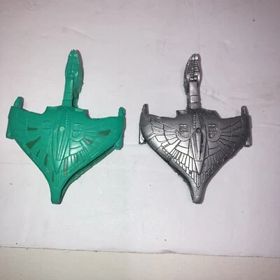2 Micro Máquinas Romulan Warbirds Cruiser Verde/Plata STAR TREK Galoob Foto 1 de 4