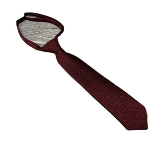 Retreez Junior Boys Necktie Burgundy Neck Strap Micro Dot Size Size 2-4 Years - Picture 1 of 10