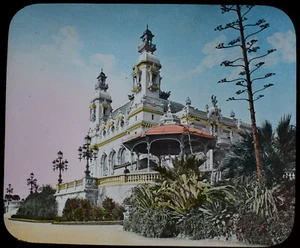 MONTE CARLO CASINO FROM THE TERRACE FRANCE C1890 PHOTOGRAPH Magic Lantern Slide - Picture 1 of 3