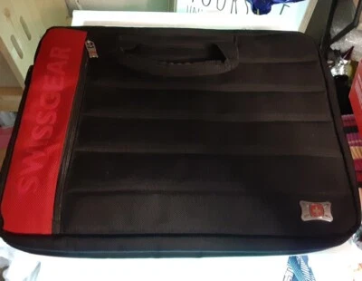 Bolso para computadora portátil SwissGear Wenger Swiss Gear Anthem con correa para el hombro negro rojo Foto 1 de 4