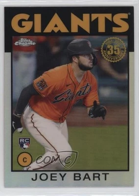 2021 Topps Chrome 1986 Topps Baseball Joey Bart #86BC-15 Rookie RC - Image 1 of 2