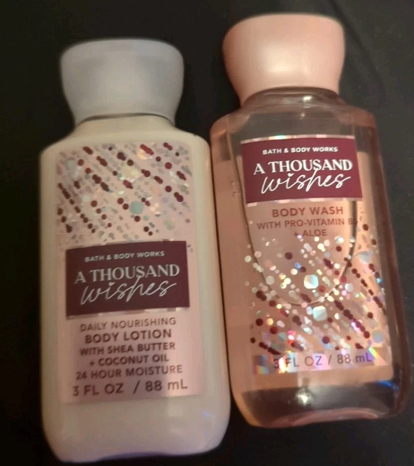 A Thousand Wishes Bath Body Works Travel Size Shower Gel Body Lotion Lot Of 2  - Image 1 of 1