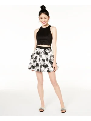 SPEECHLESS Womens White Zippered Lined Mini Evening A-Line Skirt 13 - Image 1 of 4