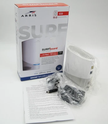 ARRIS - SURFboard S33 32 x 8 DOCSIS 3.1 Multi-Gig Cable Módem con 2.5 Gbps Foto 1 de 4
