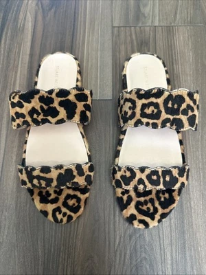 Sandalias para mujer STUART WEITZMAN Santorini festoneadas pelo de becerro leopardo talla 5,5 Foto 1 de 4