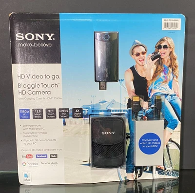 NEW Sony Bloggie Touch HD Camera MHS-TS10 w/Case/HDMI Cable Bundle ~ NOS Sealed - Image 1 of 4