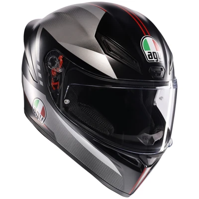 AGV K1-S Lap Matt Black/Grey/Red Sports Commuter Urban City Scooter Motorcycl... - Image 1 of 4