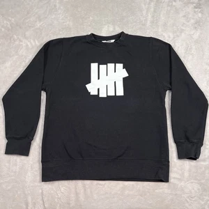 Undefeated Sweater Herren Größe Large schwarz verwaschen Fleecepullover Rundhalsausschnitt Skate - Bild 1 von 11