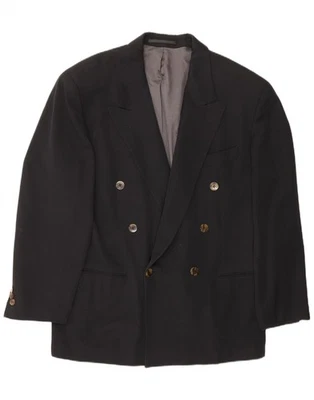 Chaqueta Blazer HUGO BOSS Para Hombres Doble Pecho IT 48 Mediana Negra BI30 Foto 1 de 3