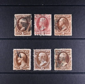 USA Scott # O72 O74-O75, O79 O81 VF Used Treasury Dept. Official Stamps Cat $40 - Picture 1 of 2