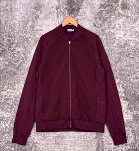 Rapha Track Jacket XL Mens Merino Wool Full Zip Cycling Red Bomber Cycling - Picture 1 of 8