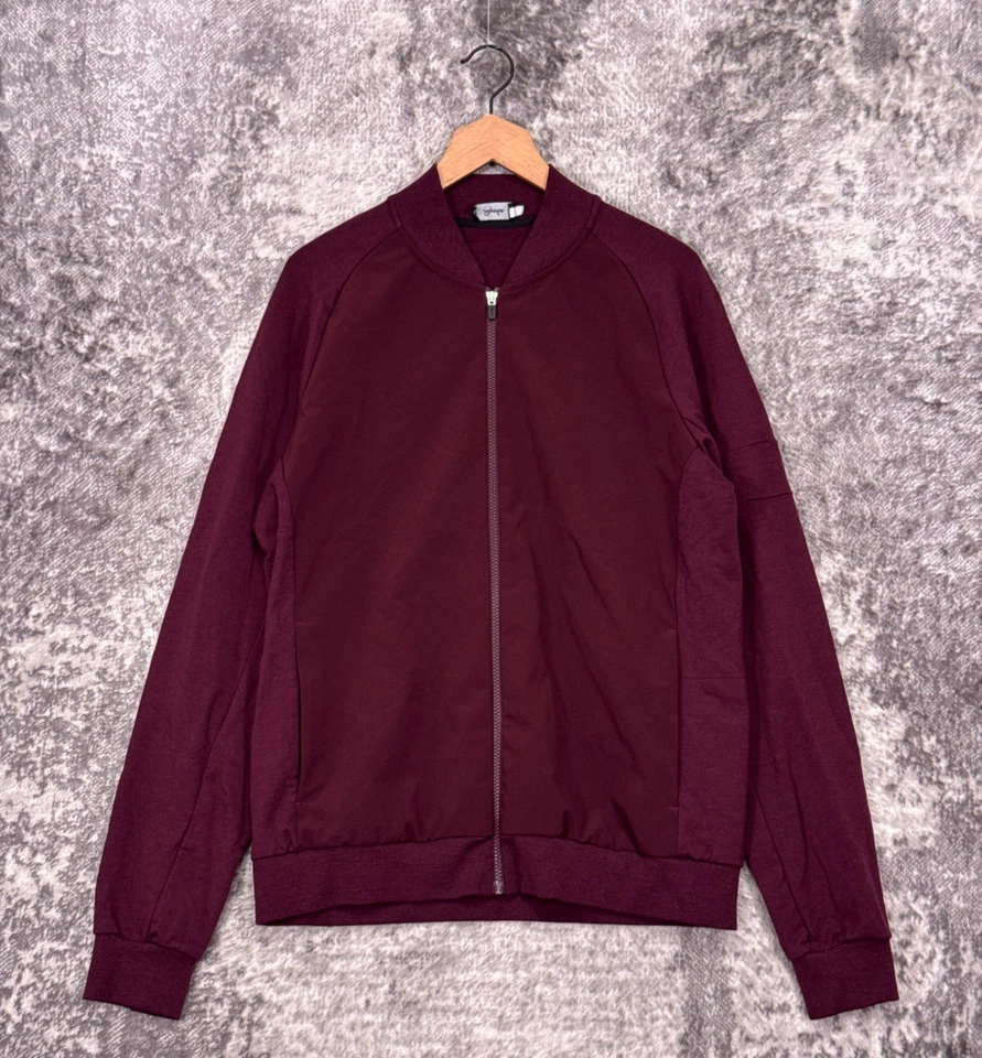 Rapha Track Jacket XL Mens Merino Wool Full Zip Cycling Red Bomber Cycling - Image 1 of 4