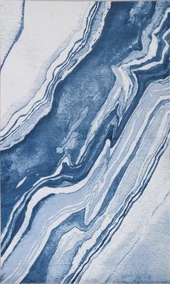 Contemporary Blue Rugs - Image 1 of 4