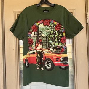 Akoo Urban King Street Car T-SHIRT Size XL Green Hip Hop - Picture 1 of 14