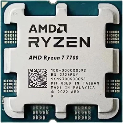 AMD Ryzen 7 7700 3.8GHz 8-Core CPU Processor - Brand New, 105W, AM5 Socket - Image 1 of 3