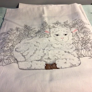 VTG Cranston Fabric Keepsake Crafts Country Lambs Cut and Sew Plush Pillows - Picture 1 of 16