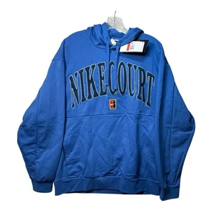 Nike Court Heritage Felpa da Tennis in Pile Dri-FIT da Uomo Nike Blu (FQ2093-402) L - Foto 1 di 8