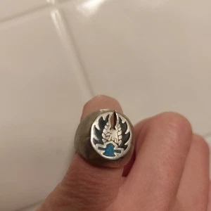 Vintage Sw Türkis und Onyx Ring - Bild 1 von 4