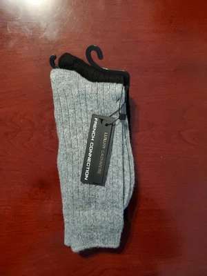NEW Cashmere Blend Socks 2 Pairs Soft Cozy  NWT - Image 1 of 4