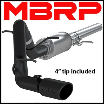 Sistema de escape trasero Cat 3" negro MBRP Silverado Sierra 1500 2014-2018 4,3 L 5,3 L Foto 1 de 2