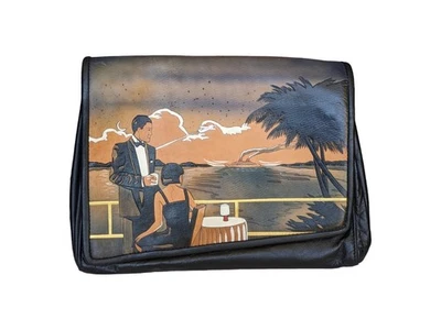 复古 VST 工具皮革鸡尾酒小时场景手绘钱包 — 第 1/4 张图片