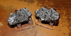 SCHÖNE 99 GM. ÄTZSCHLUCHT DIABLO METEORITEN PAAR ARIZONA STÄNDER - Bild 1 von 7