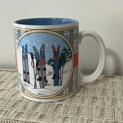 Taza de café de esquí Mugs de Ganz, cielos coloridos en la nieve, diseño de 10 oz por Papel Foto 1 de 4