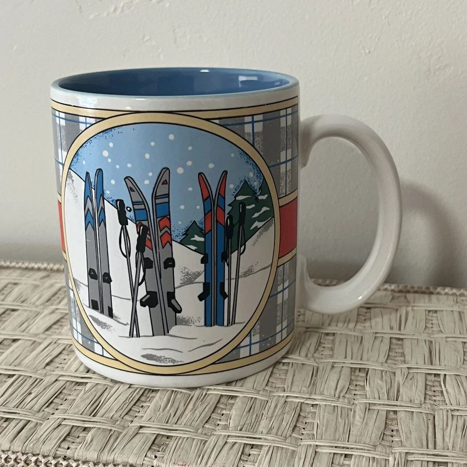 Taza de café de esquí Mugs de Ganz, cielos coloridos en la nieve, diseño de 10 oz por Papel Foto 1 de 4
